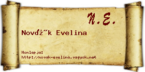Novák Evelina névjegykártya
